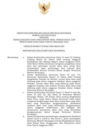 Penerima Manfaat BLT Desa Tahun 2025